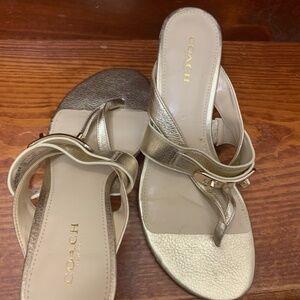 NWOT - Women's Coach Heel Sandals